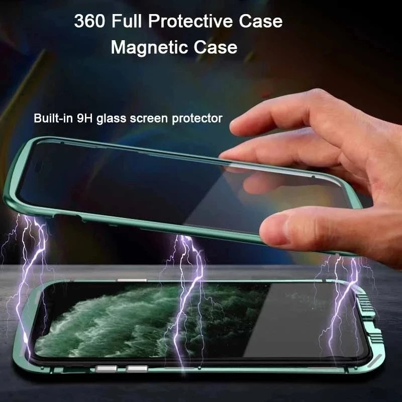 Coque de téléphone magnétique protection à 360° pour IPhone SOREBRAIN