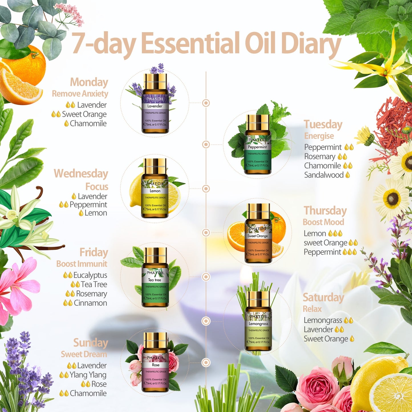 Huiles essentielles pure 15 pièces coffret cadeau arôme végétal naturel SOREBRAIN