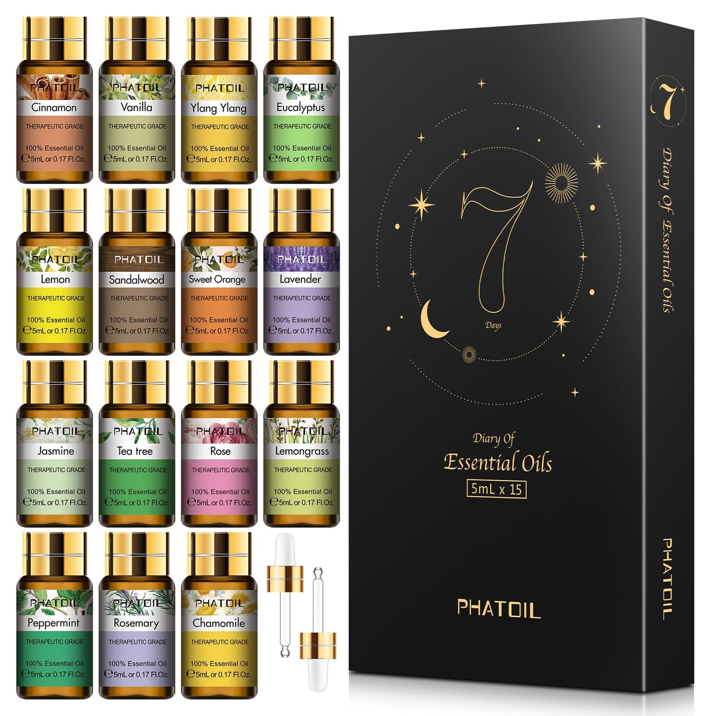 Huiles essentielles pure 15 pièces coffret cadeau arôme végétal naturel SOREBRAIN