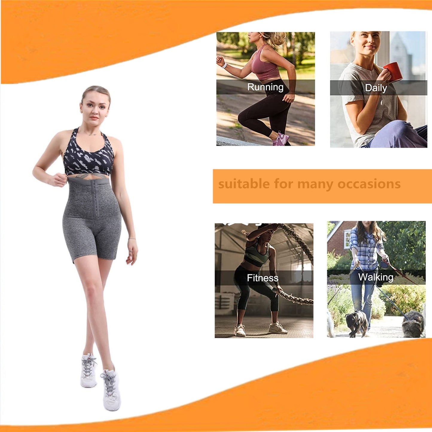 Leggings short de sudation femme taille haute - PROMOTION -25 % SOREBRAIN