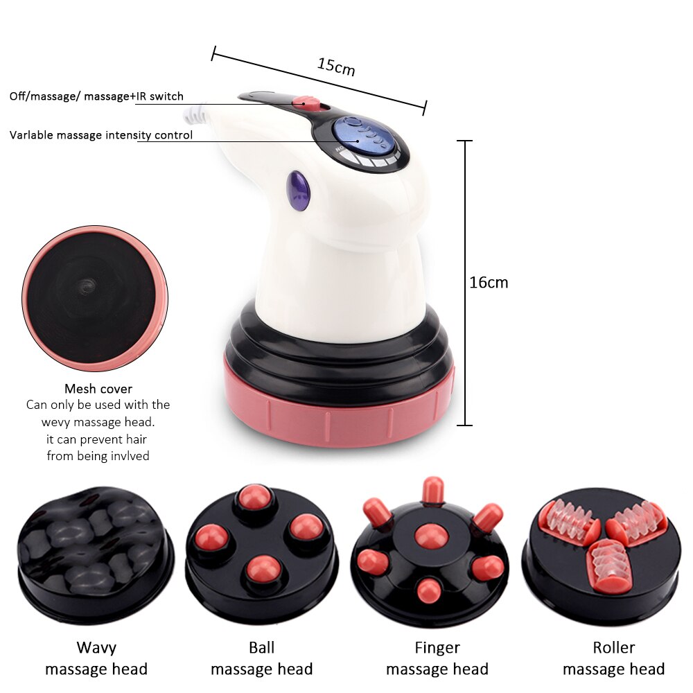 Masseur électrique 4 en1 infrarouge, pour le traitement des graisses et de la cellulite - PROMOTION -15% SOREBRAIN