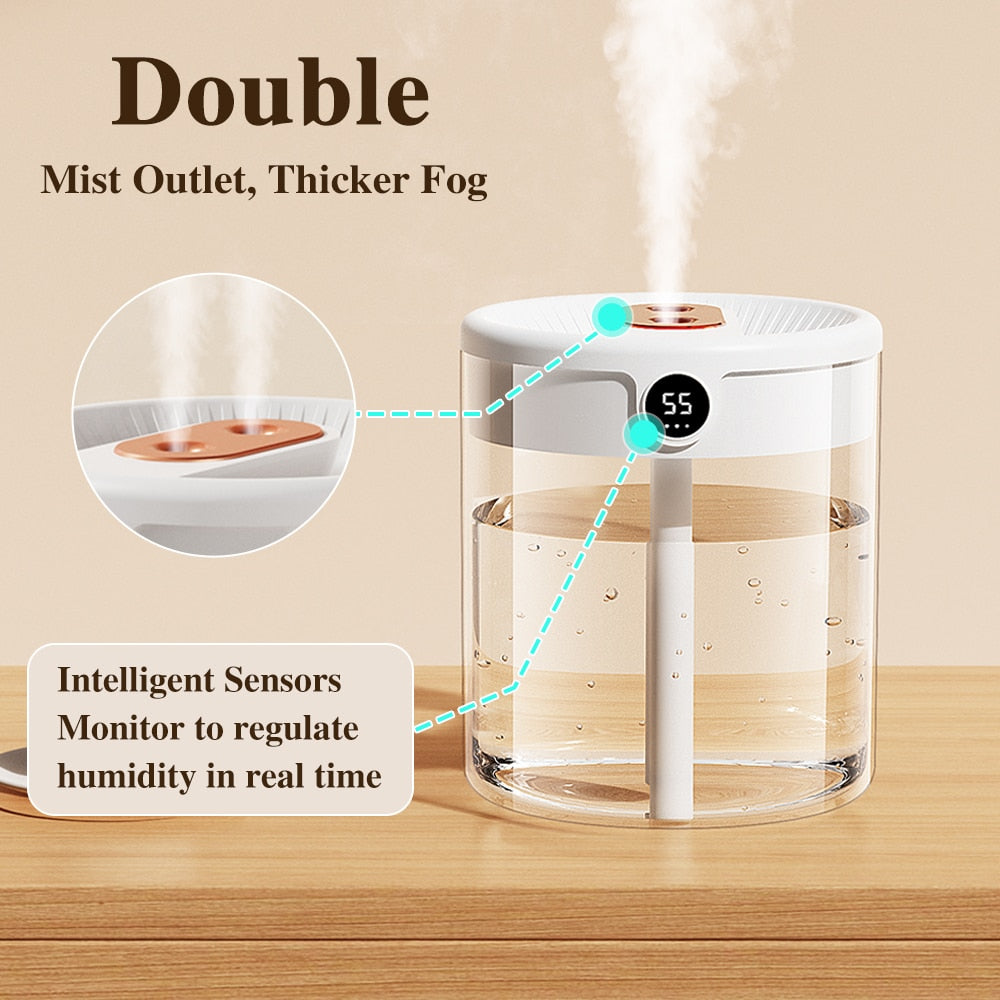 Diffuseur d'huile essentielle et humidificateur grande capacité 2L avec écran LCD SOREBRAIN
