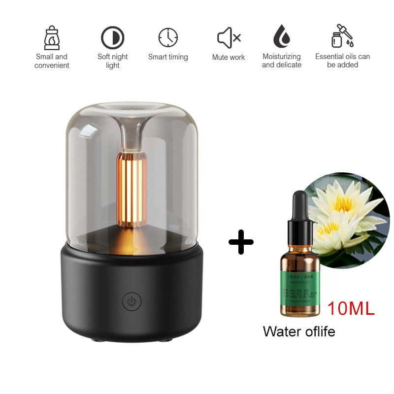 Diffuseur d'huiles essentielles de 120ML portable usb avec une lumière LED apaisante - PROMOTION -30 % SOREBRAIN