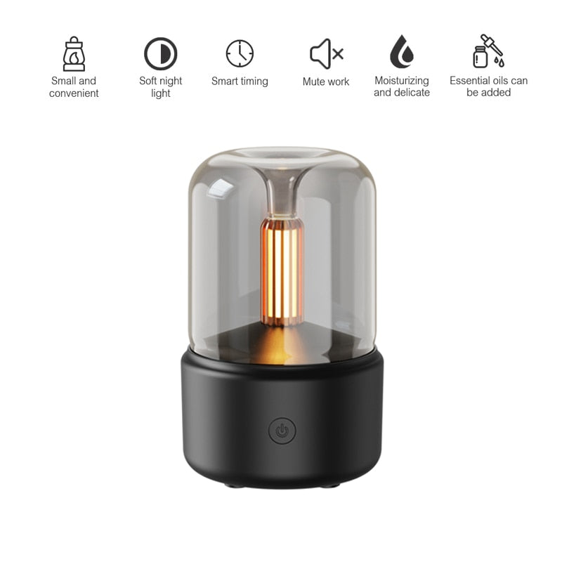 Diffuseur d'huiles essentielles de 120ML portable usb avec une lumière LED apaisante - PROMOTION -30 % SOREBRAIN