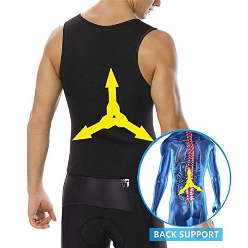 Gilet sous-vêtements avec fermeture éclair amincissants pour homme - Promotion -20% SOREBRAIN
