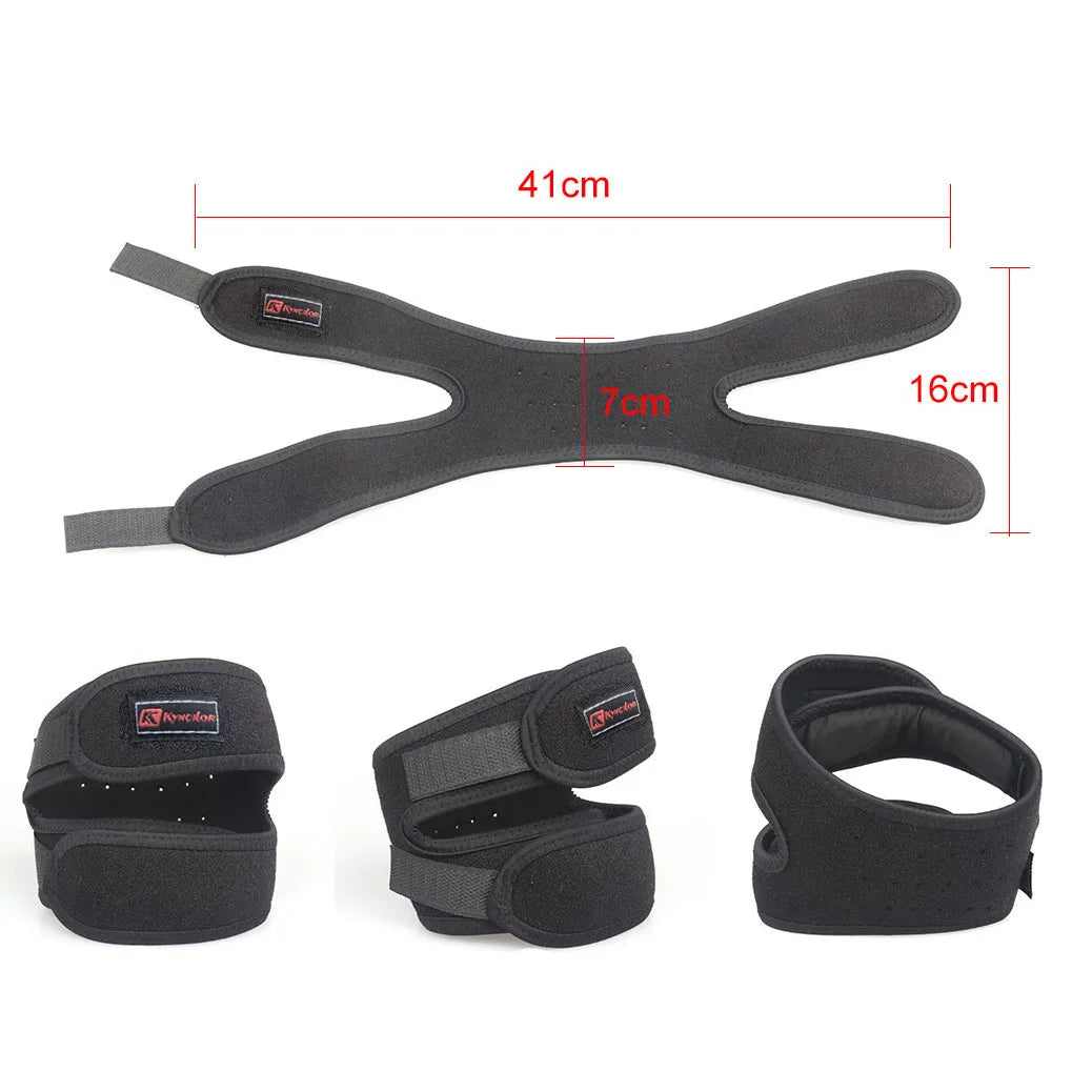 Double Strap Knee Sleeves Support Patella Tendon Brace Stabilizer Relieve Pain Sports Lightweight Durable Safty Protective Equip SOREBRAIN