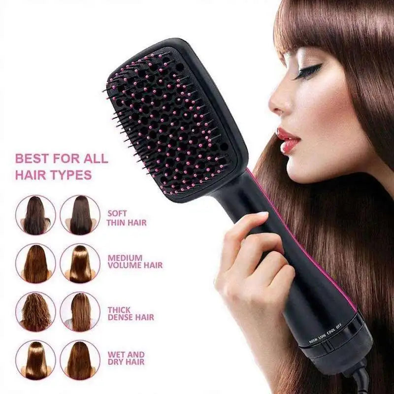 Professional Salon One-step Hair Dryer and Hot Air Brush Electric Fast Heating Blow Dryer Brush Straightening Comb SOREBRAIN