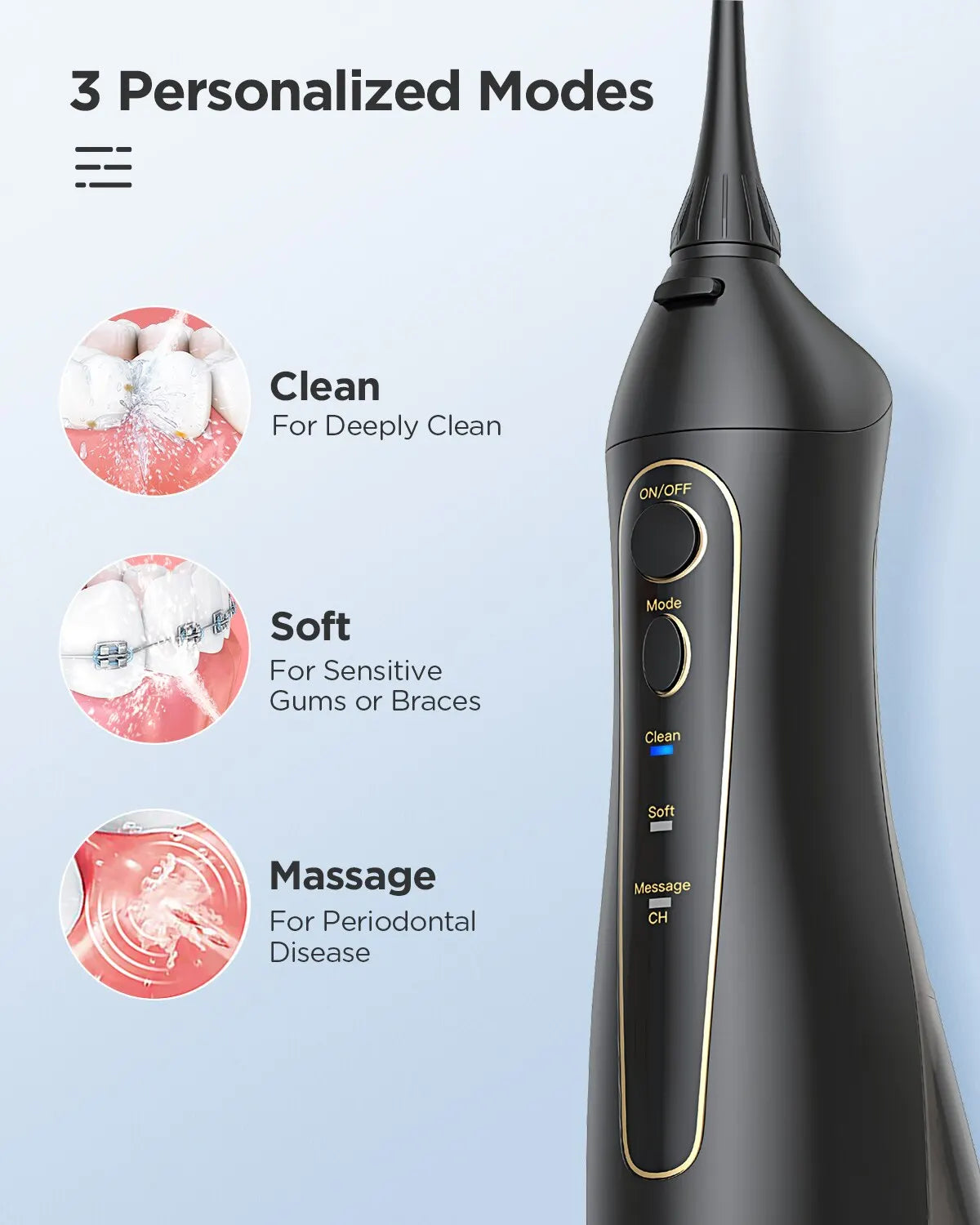 Jet Dentaire portable et rechargeable  de 300ML - PROMOTION -20% SOREBRAIN