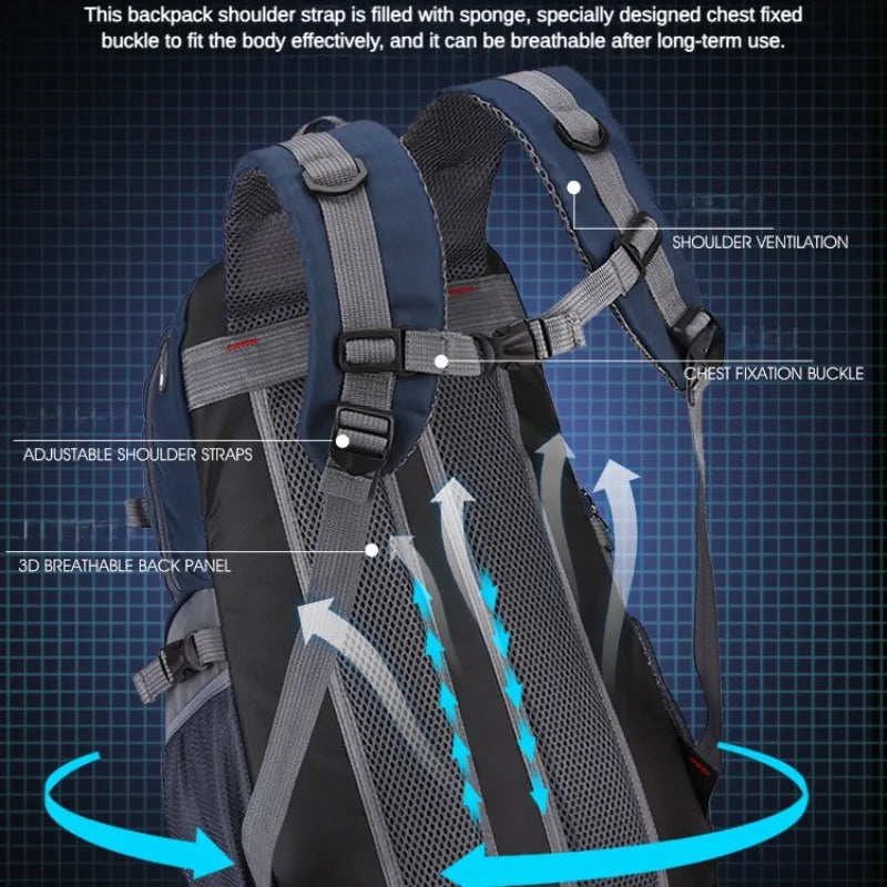 New 40L outdoor hiking bag men's and women's shoulder bag sports bag leisure travel backpack large capacity SOREBRAIN