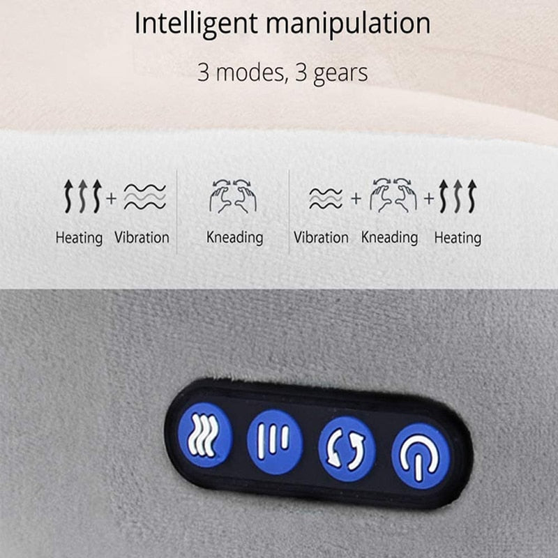 Masseur de cou électrique oreiller en forme de U multifonctionnel portable SOREBRAIN